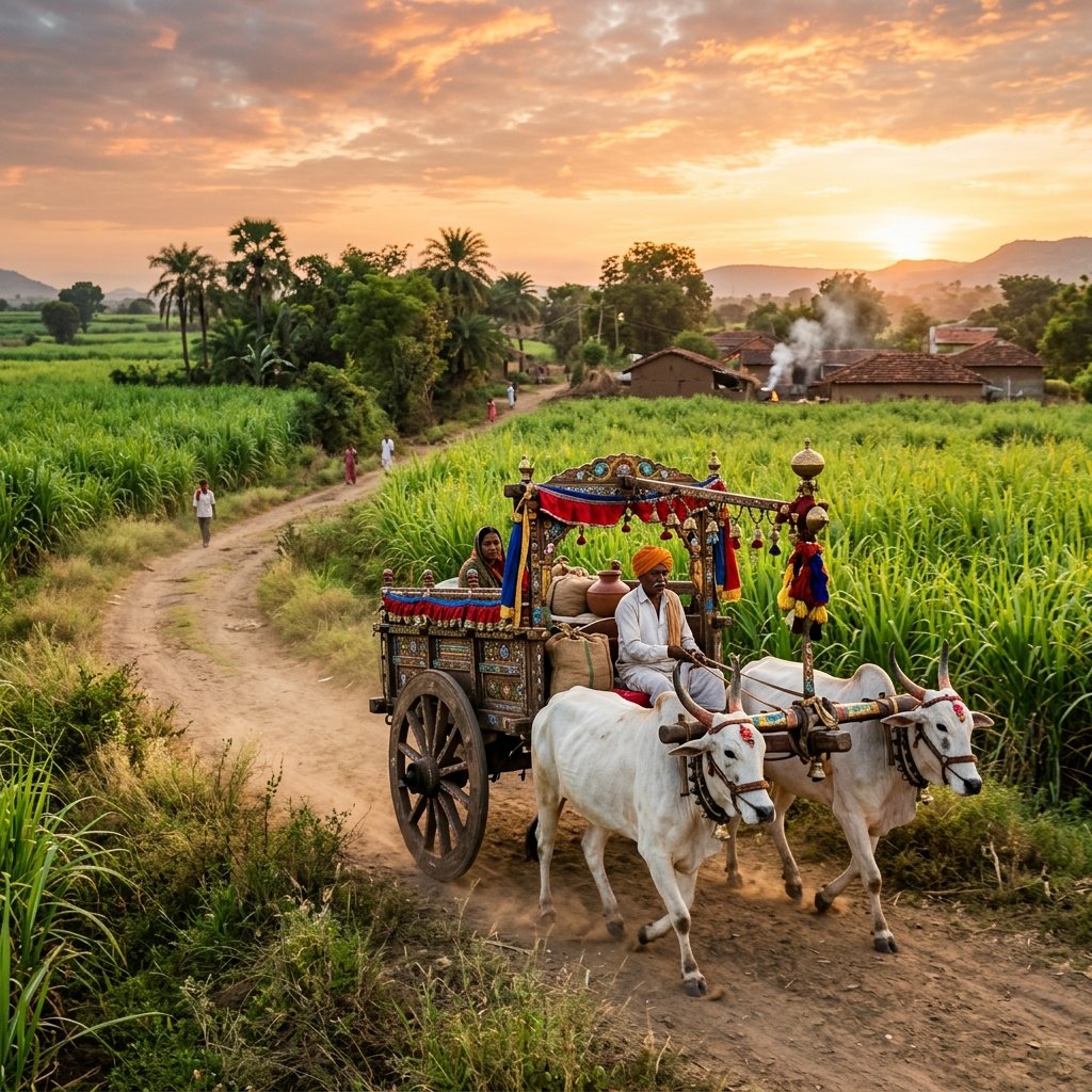 Sunset Bullock Cart Ride & Countryside Trail